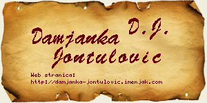 Damjanka Jontulović vizit kartica
